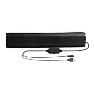 V500 10W Portable USB Wired Soundbar, Speaker for PC,Desktop and Laptop with Volume Control and 3.5 mm AUX,2.0 Channel,52mmX2 Drivers,Plug &Play