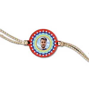 Oye Happy - Customized Acrylic Photo Rakhi For Bhai/Brother on Raksha Bandhan - Multi-color - Set of 1