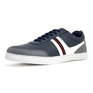 Lazard by Khadim's Synthetic Leather PVC Sole Contrast Patch Stitch Navy Casual Casual Shoe for Men - Size 8