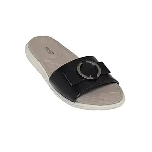 MONROW Eun Leather Flat for Women, Off White, UK-3 | Casual & Formal Sandals | Stylish, Comfortable & Durable | Occasion Wear