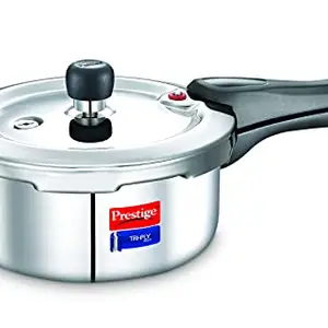 Prestige Svachh Triply Outer Lid Pressure Cooker with Unique Deep Lid for Spillage Control, 2 Litre, Silver, 304 Stainless Steel Inner Surface, Thick Gauge Aluminium price in India.