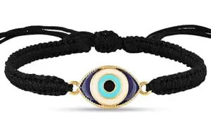 ROOVI Nazariya Evil Eye 925 Pure Sterling Silver Bracelet For Brother I Rakshabandhan Gift