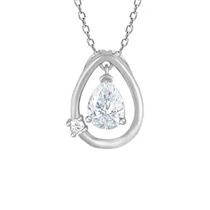 GIVA 925 Silver Teardrop Pendant with Link Chain | Gifts for Girlfriend, Gifts for Women and Girls |With Certificate of Authenticity and 925 Stamp | 6 Month Warranty*