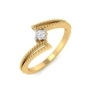 WHP Jewellers Golden Bloom 9KT Diamond Ring | Diamond Fashion Jewellery for Women | Great for Gifting- ANVRG1783