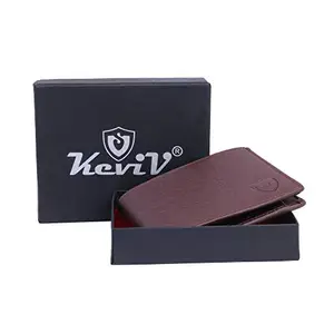 Keviv Artifical Leather Wallet for Men (Brown).