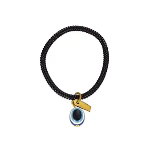GargishNazar Chaku Pendants Bracelet Evil Eye Knife | Stylish and Trendy Evil Eye Bracelet | Free Size for Men and Women | Black Round