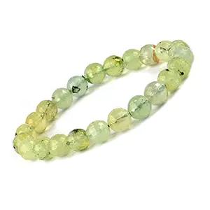 Reiki Crystal Products Prehnite Bracelet Diamond Cut Crystal Stone Bracelet 8 mm Beads for Reiki Healing and Crystal Healing Stone Bracelet (Color : Green)