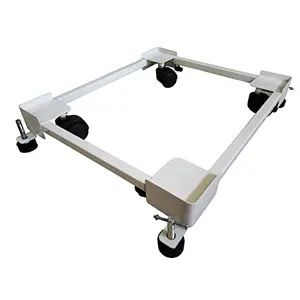 N.A Supplier N.A Supplier Heavy Duty Adjustable Wheeled Metal Stand for Washing Machines, Refrigerators, Dishwashers, and Coolers, 170 kgs Weight Capacity, (Min. 16 inches X 19 inches, Max. 26 inches X 32 inches)
