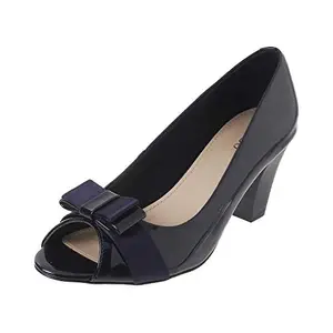 Metro Womens Synthetic Blue Peep Toes (Size (7 UK (40 EU))