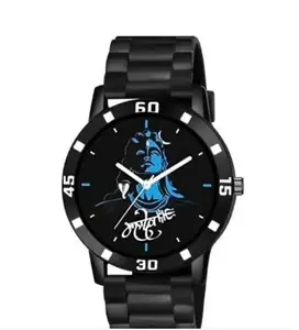 1179|Black Dial Rubber Strap Stylish Analog Watch for Men-AVIO/Black
