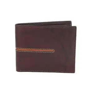 Flingo Leather Wallet for Men with Cash Compartment, Coin Pocket & Card Holder Slots ||Brown
