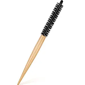 Patelai Small Round Hair Brush Mini Round Comb Quiff Roller Comb Hair Styling Brush Salon Hairdressing Brush for Thin Hair, Short Hair, Bangs, Beard, Lifting, Curling (26 cm)