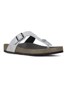Inc.5 Womens Grey Ethnic Solid Round Toe Sandals