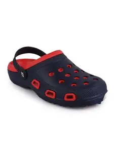 Action Slip-On Casual Clogs for Men Navy Red