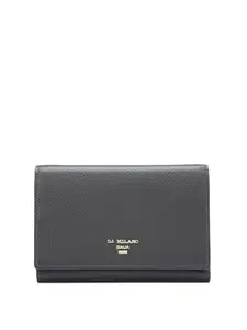Da Milano Mini Leather Wallet for Women - Grey