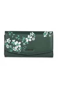 Van Heusen Women Polyurethane Green Print Casual Wallets