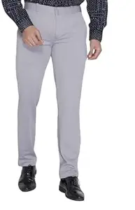 DIVISIVE Men's Regular Fit Poly Lycra Knitted Stretchy Formal Trouser