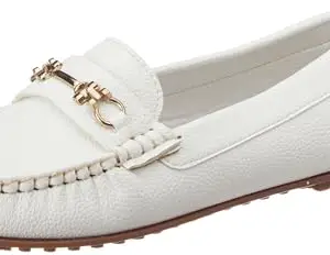 Elle Women's Loafers, White, 6