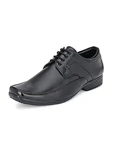 Guava Men's Square Toe Black Formal Lace-Up Shoes
