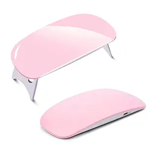 Ritzprime Mini UV LED Nail Lamp, Portable Gel Light & Mouse Shape Pocket Size Nail Dryer with USB Cable for all Gel Polish(Pink).