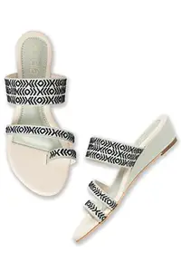 Aurelia Embroidered Open Wedge
