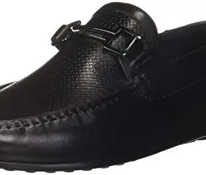 Louis Philippe Men's Black Formal Shoes - 9 UK (43 EU) (LPSCCRGFS00612_Black)