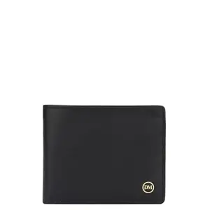 Da Milano RFID Protected Leather Wallet for Men with Card Slot - Black