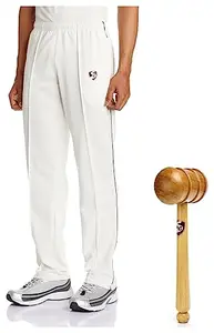 SG Century Cricket Trouser, Extra Large (White) Wooden Mallet