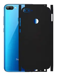 AtOdds - Honor 9N Mobile Back Skin Rear Screen Guard Protector Film Wrap with Camera Protector (Coverage - Back+Camera+Sides) (Matte Black)