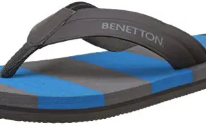 United Colors of Benetton Men's Blue and Dark Grey 905 EVA Flip-Flops and House Slippers - 8 UK