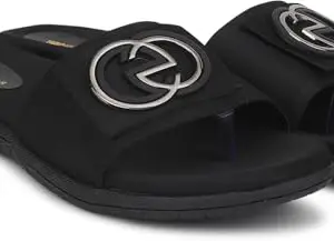 Picktoes PT-417 Women's Black Synthetic Leather Casual Heel Sandal