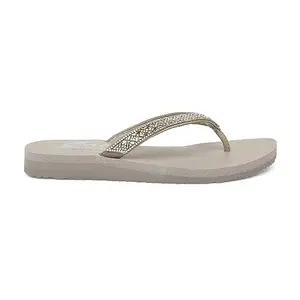 Skechers womens MEDITATION - LOTUS BAE TAUPE SLIPPER -5 UK (8 US) (119136)