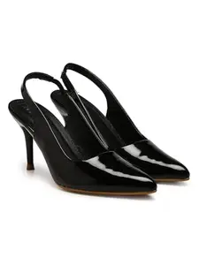 GNIST Womens Pointed Pumps Black Stiletto Heels,Size 38EU/5UK