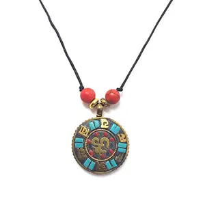ASTROGHAR Tibeten buddhism om mani padme hum engraved auspicious lucky charm Crystal pendant