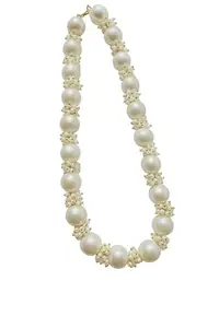 White Shell Pearl Necklace With Loreal for Women – Gold-Plated Jewelry | Classic Timeless Design for Weddings, Parties & Everyday Wear | Fashion Pearl Choker for Girls & Ladies