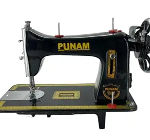 PUNAM Nutan Sewing Machine | Ultimate Silai Machine For Home Tailoring & Multifunctional Solution For All Your Creative Sewing Needs (Nutan Delux, Black) (Head Only)