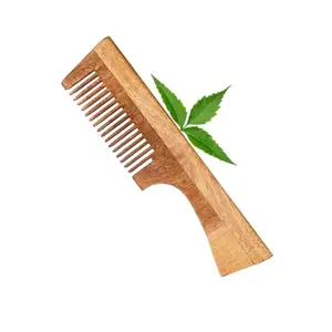 MICLAC Wooden Roller Comb for Men: Ideal for Scalp Massage | Comb For Hair Growth | Wooden Handle Comb | Pack of 1