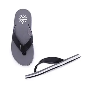 CULTSPORT Flo Mens EVA Flip Flops | Stylish, Lightweight & Comfortable Slippers for regular use (Dark Grey, 11UK)