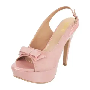 Metro Women Peach Suede Leather Fashion Peeptoes UK/7 EU/40 (34-195)