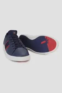 Louis Philippe Men Navy Lace Up Shoes