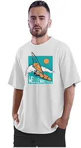 ALLEN BLACK Oversized T-Shirt Wellenreiten - Wind Surfing Men's Women's Unise 100% Cotton White_GERMSUUNQ-White S Oversized_