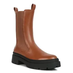 London Rag Tan Elasticated Gussets Lug Sole Boots