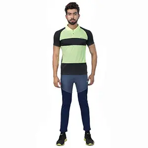 Head HCD-285 Cotton Tennis T-Shirt, X-Small (Charcoal/Neon Green)
