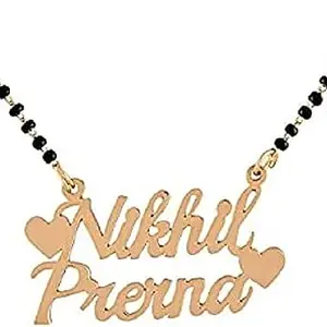 Vermagallery Nikil_Prerna Word Design Gold plated Pendant