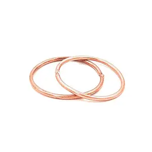 SSKR SKR Pure Copper Kada Bracelet for Girls and Boys (3 Years to 8 Years) - Pack of 2 Pair