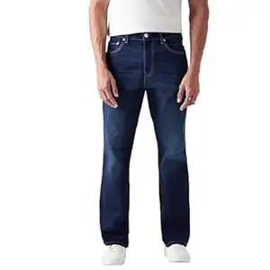 Levi's Men's 513 Dark Indigo Straight Fit Mid-Rise Jeans