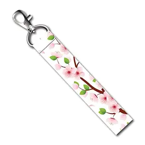 ISEE 360® Blossom Flower Lanyard Bag Tag with Swivel Lobster for Gift Luggage Bags Backpack Laptop Bags Travelers Students Worker L X H 5 X 0.8 INCH