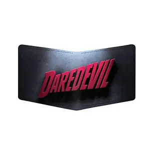 Bhavithram Products Daredevil Design Black Canvas, Artificial Leather Wallet-PID34374