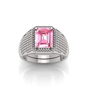 MBVGEMS 5.25 Ratti 5.00 Carat Pink Sapphire Gemstone PANCHDHATU Ring Adjustable Ring Size 16-22 for Men and Women