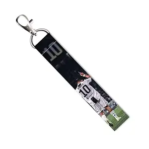 ISEE 360® Dy Bala 10 Footballer Lanyard Tag with Swivel Lobster for Gift Luggage Bags Backpack Laptop Bags L X H 5 X 0.8 INCH